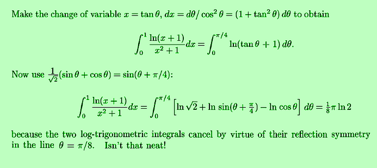 integrals of logarithm and rational functions of polynomials